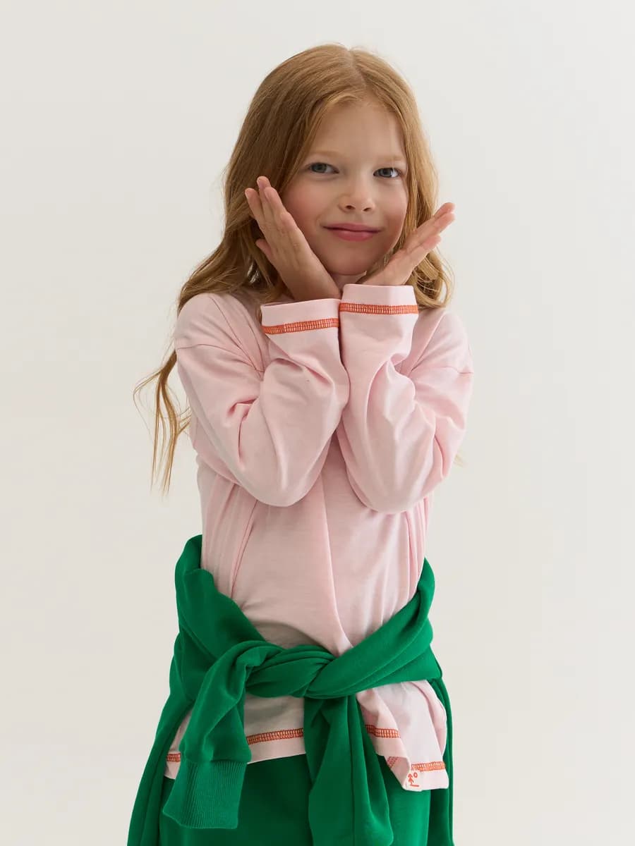 Лонгслив оверсайз детский для девочки