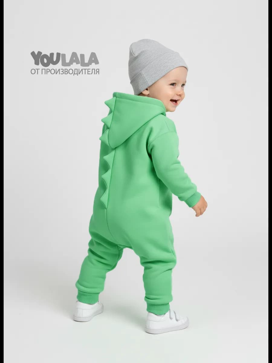 Комбинезон детский с капюшоном на молнии