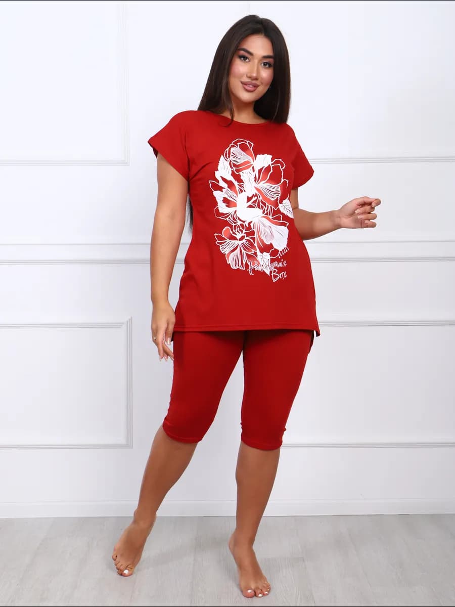 Костюм домашний с бриджами больших размеров