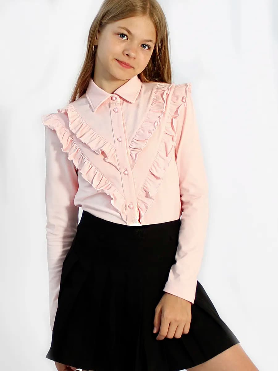 Блузка школьная с длинным рукавом