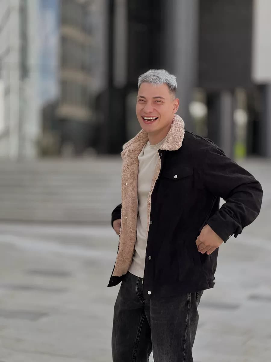 Куртка осенняя вельветовая утепленная