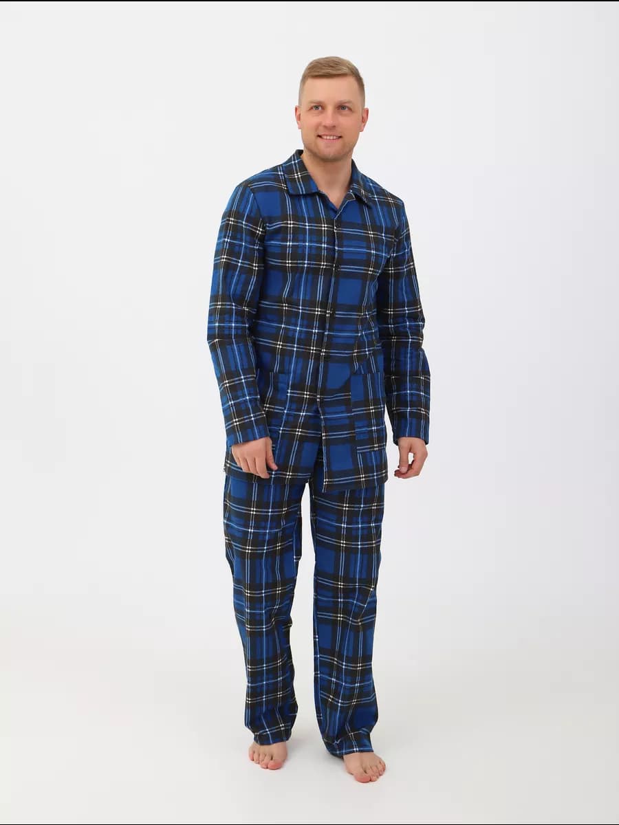 Пижама со штанами теплая домашняя