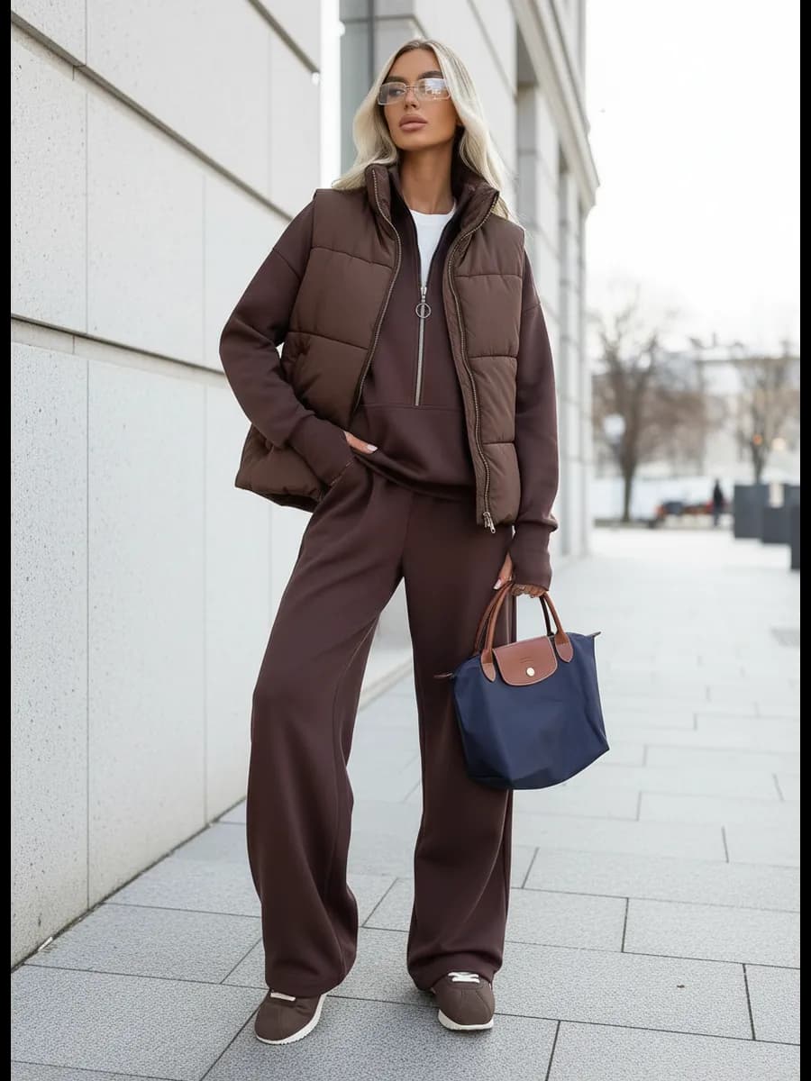 Спортивный костюм без начеса на молнии