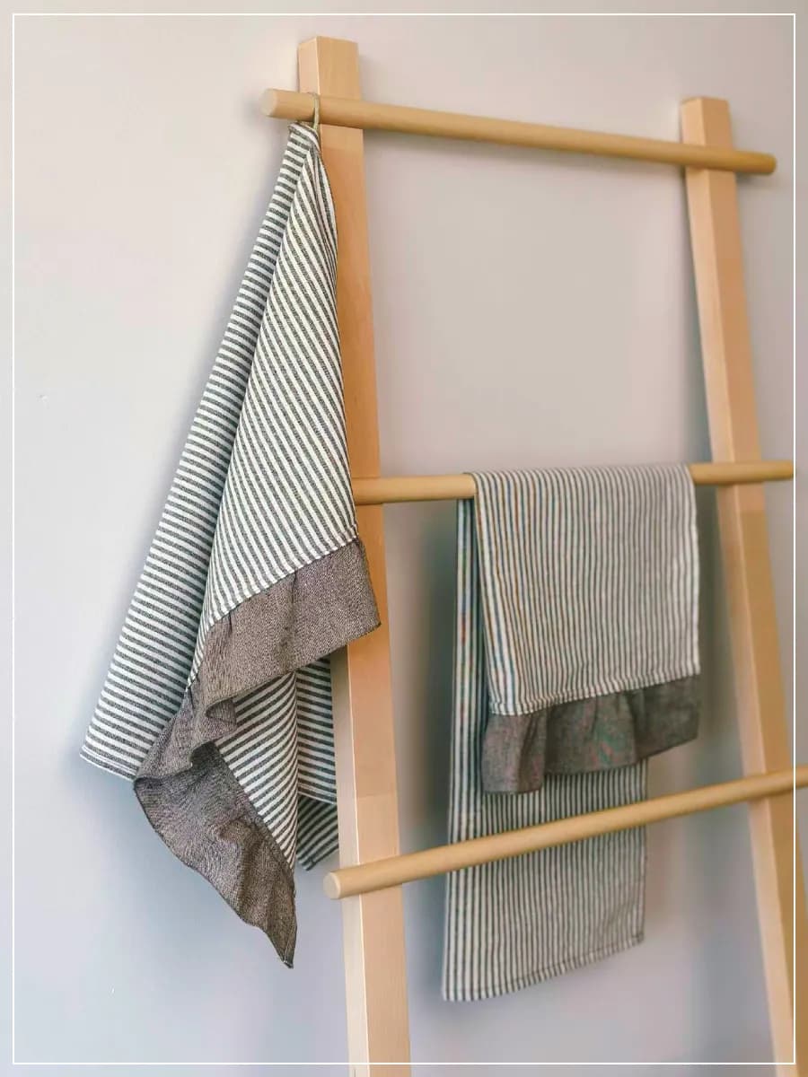 Кухонные полотенца набор 2 шт. Лён умягчённый. 70х49см