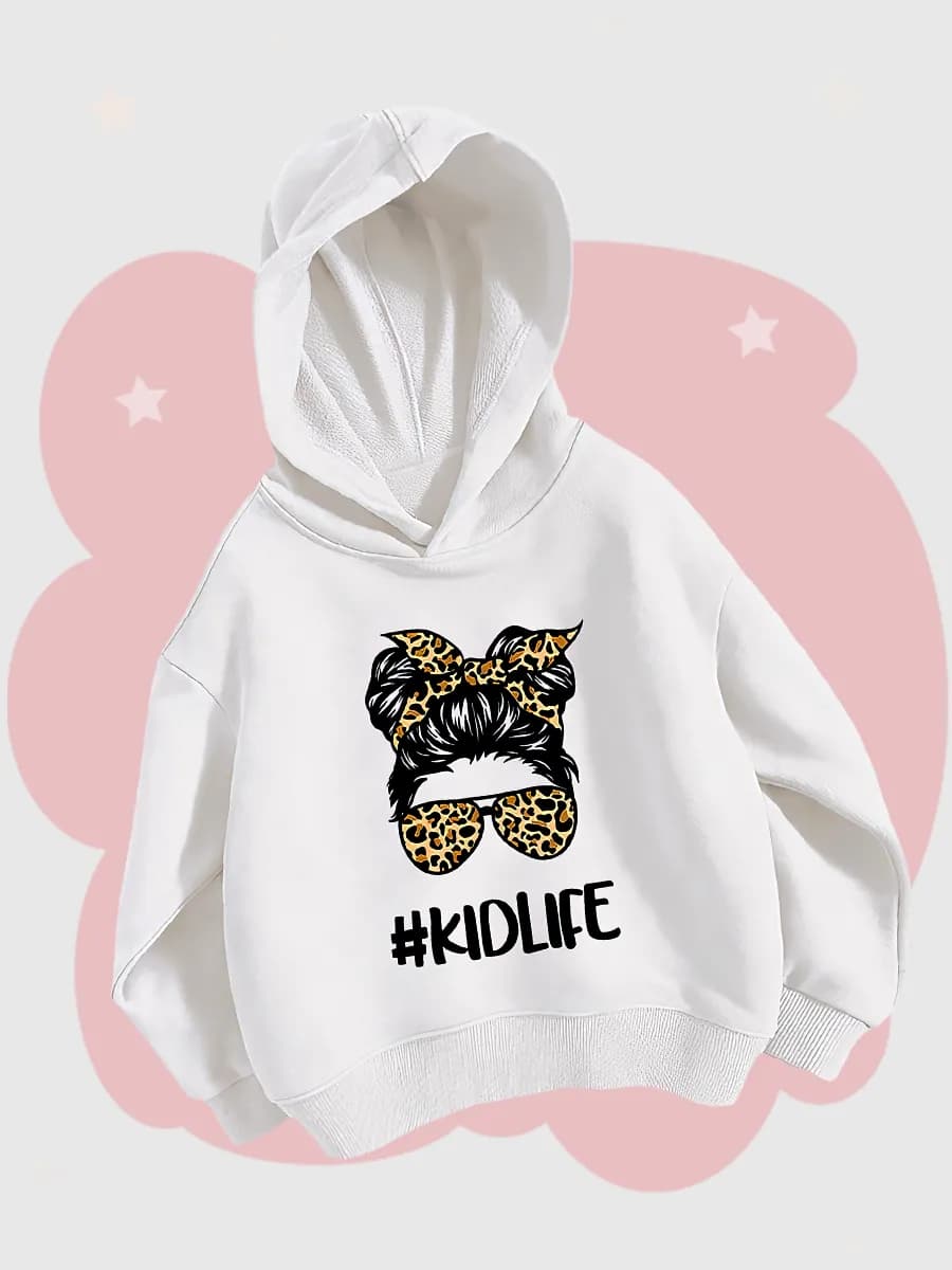 Толстовка для девочки с капюшоном