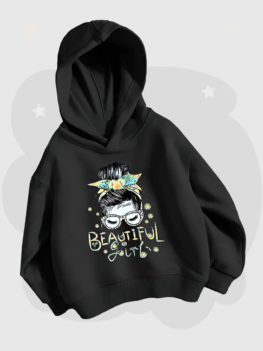 Толстовка для девочки с капюшоном