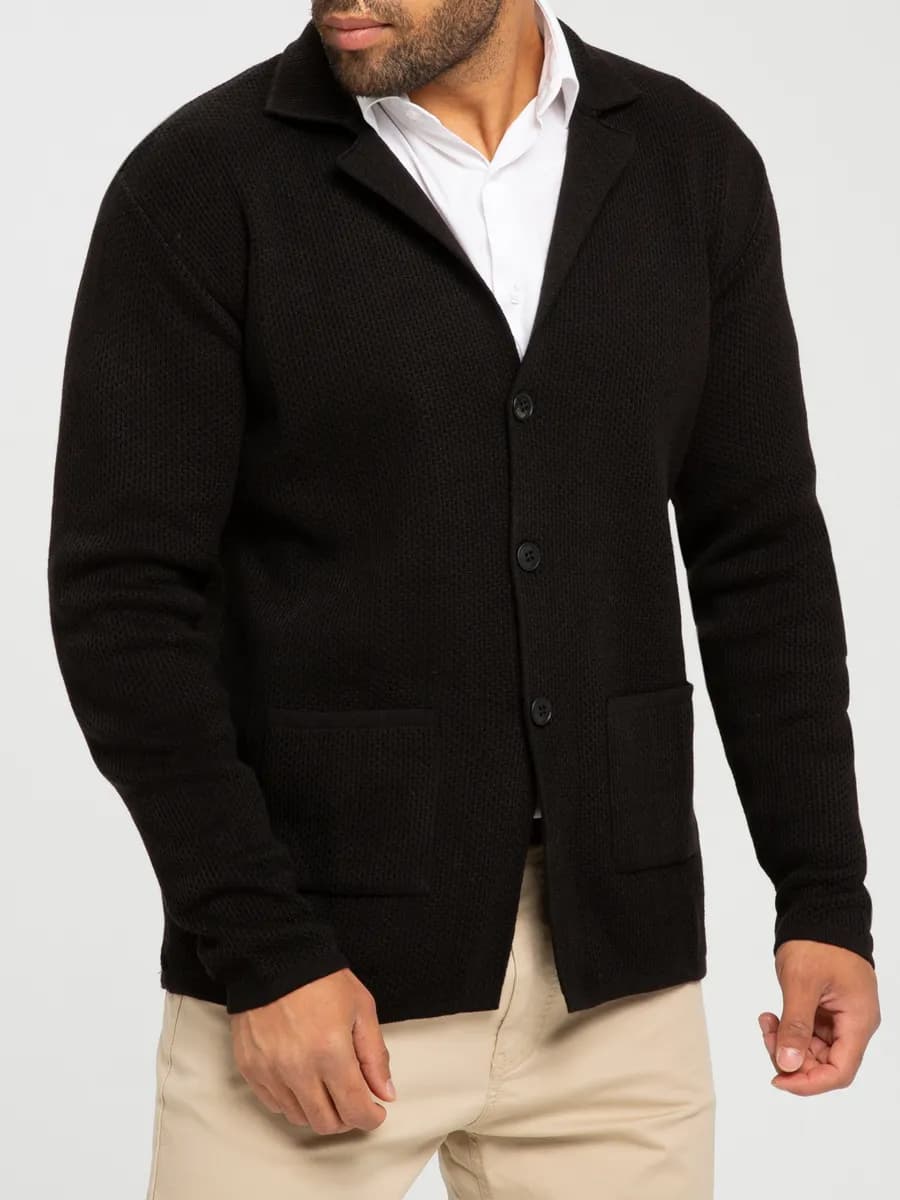 Кардиган на пуговицах вязаный шерсть