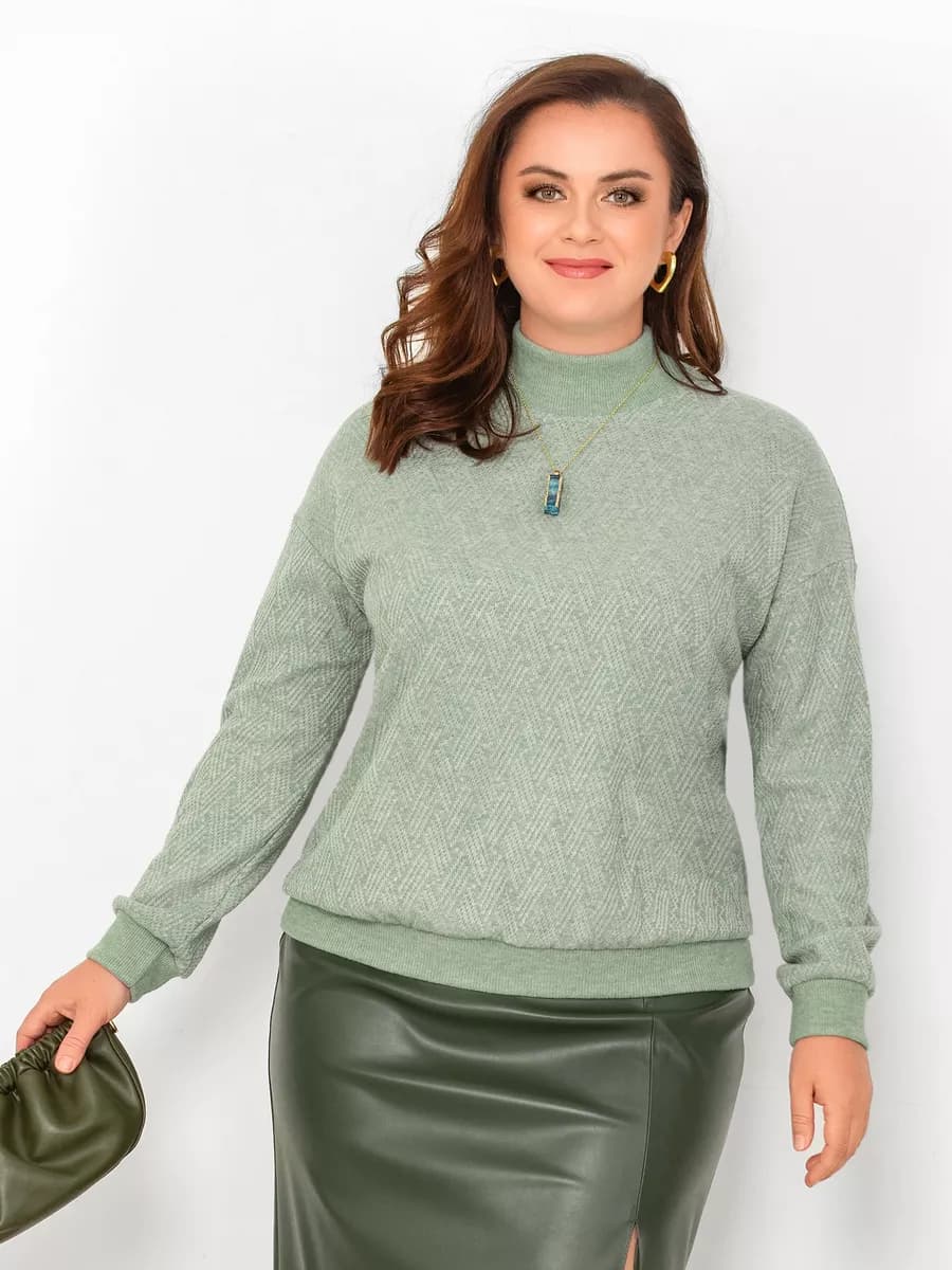 Джемпер трикотажный большие размеры