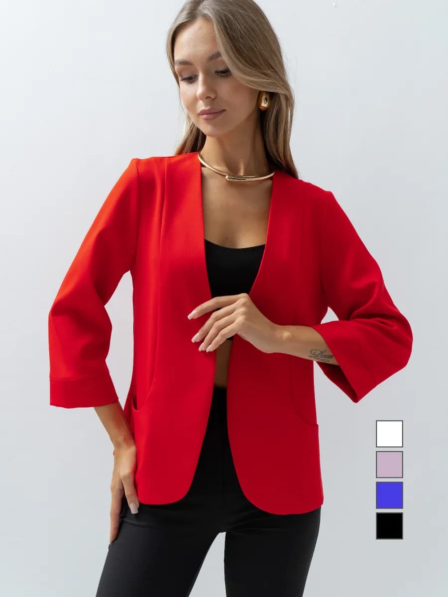 Пиджак классический жакет укороченный в офис