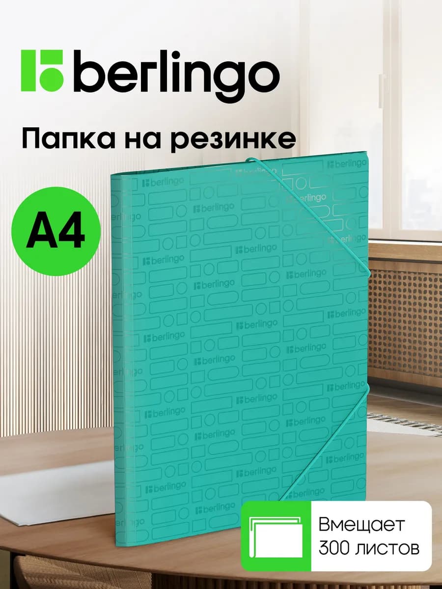 Папка для документов и бумаг на резинке, А4