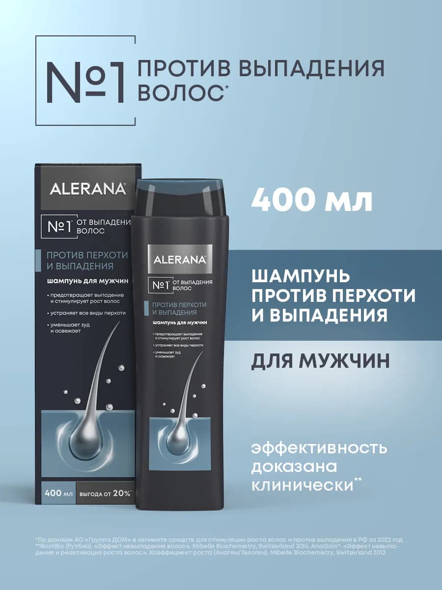 Шампунь для мужчин против перхоти и выпадения