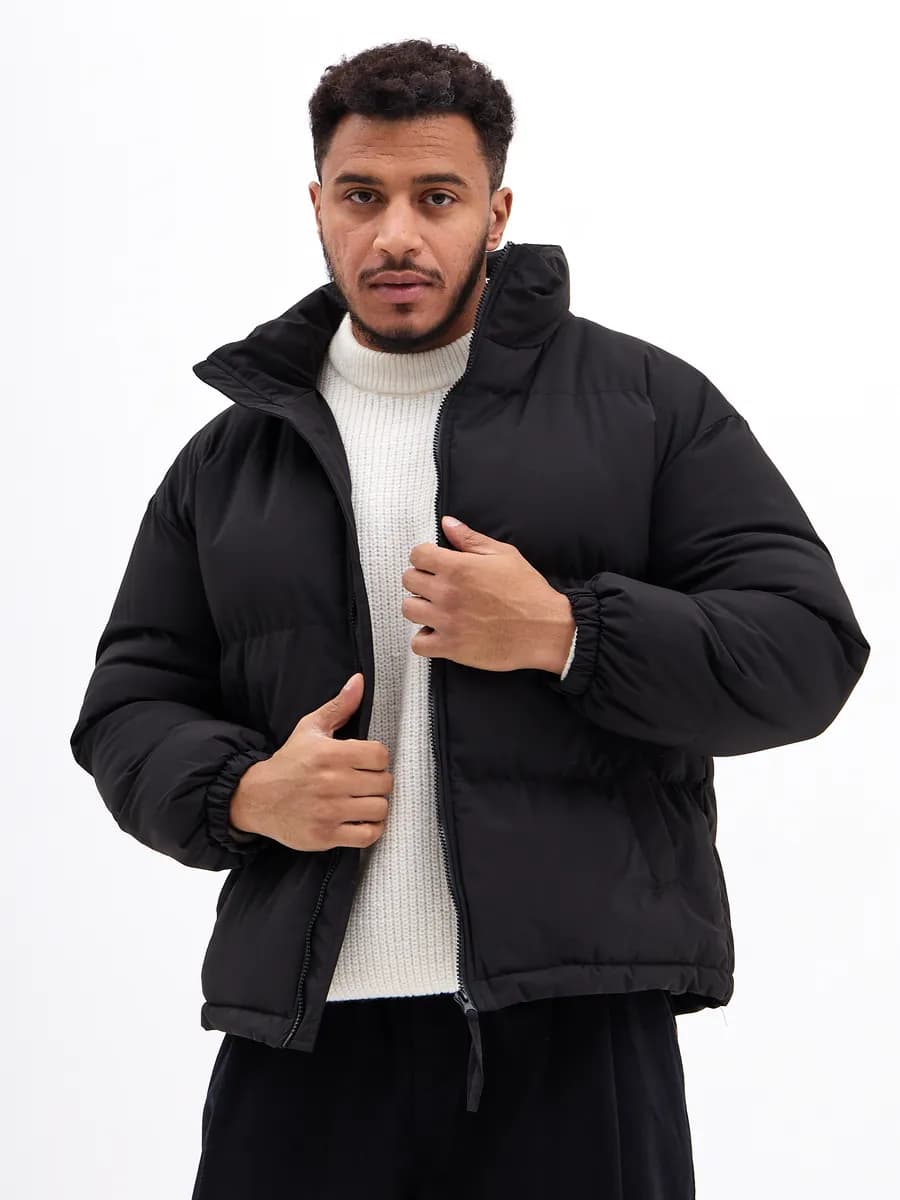 Куртка зимняя оверсайз y2k без капюшона пуховик