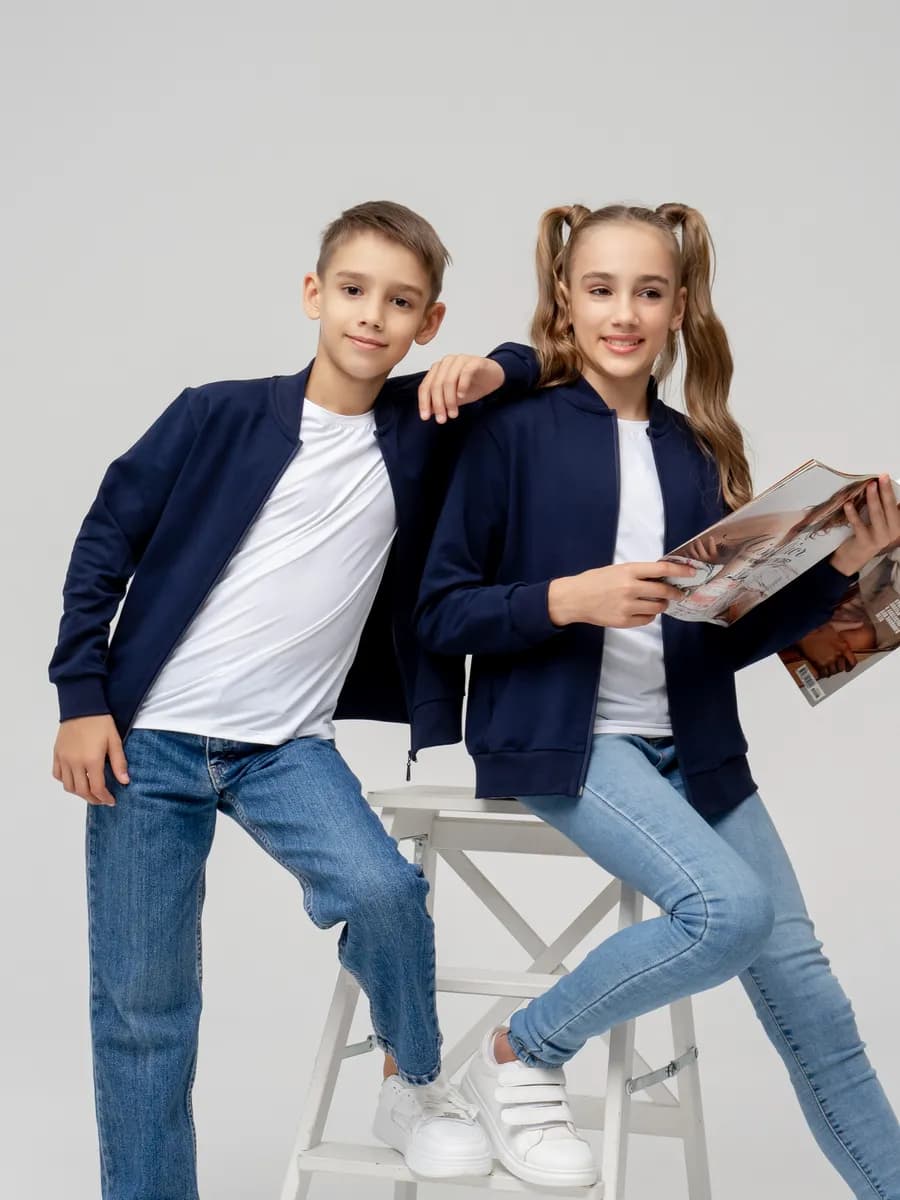 Кофта школьная на молнии