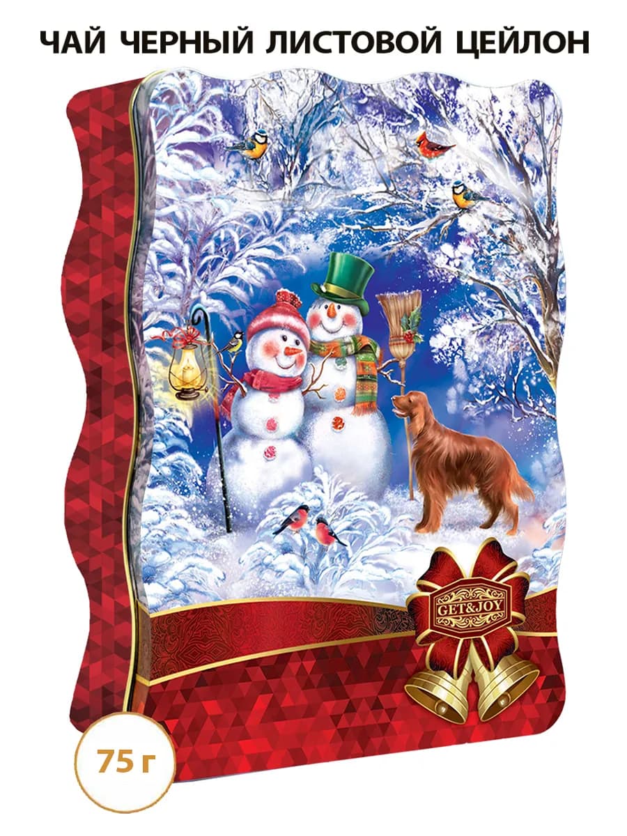 Чай черный подарочный Забавные снеговики, Шри-Ланка 75 г