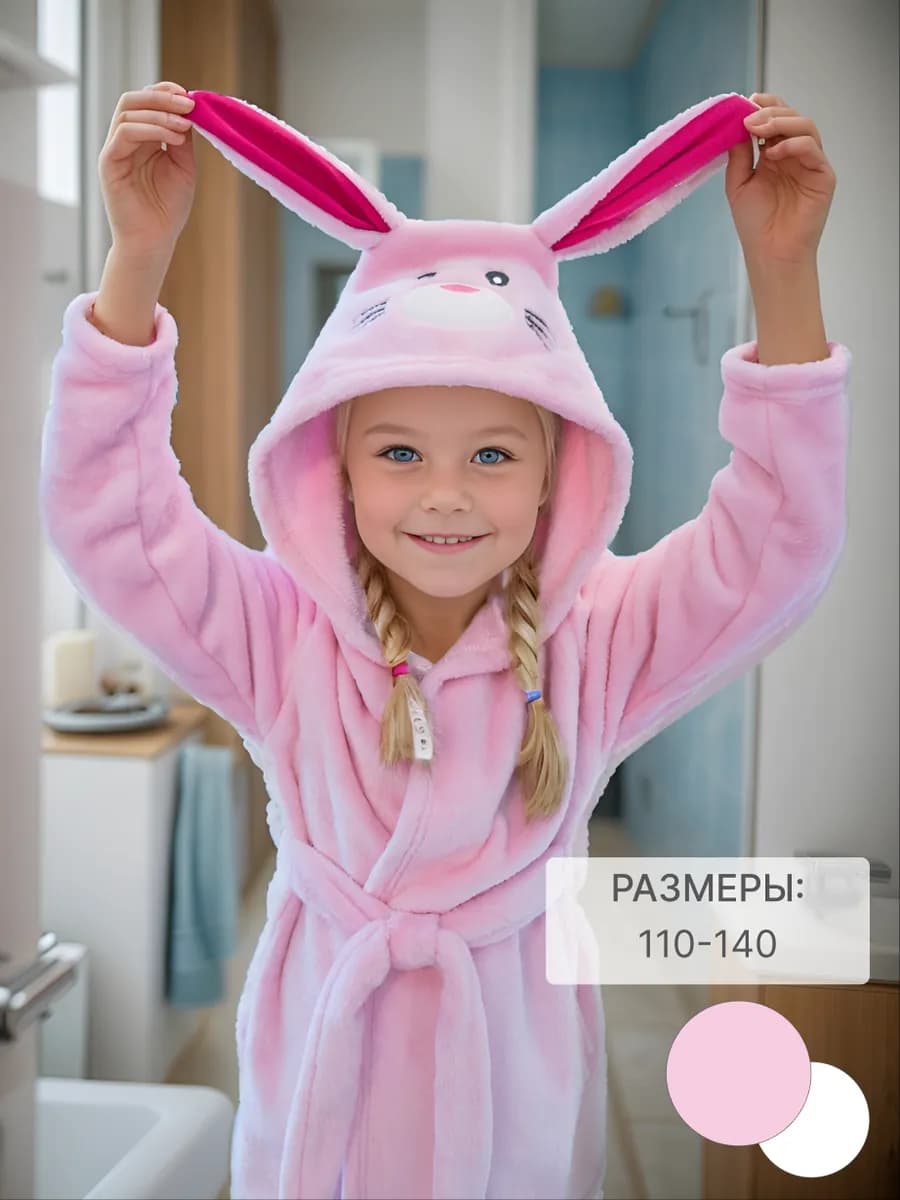 Халат банный детский махровый