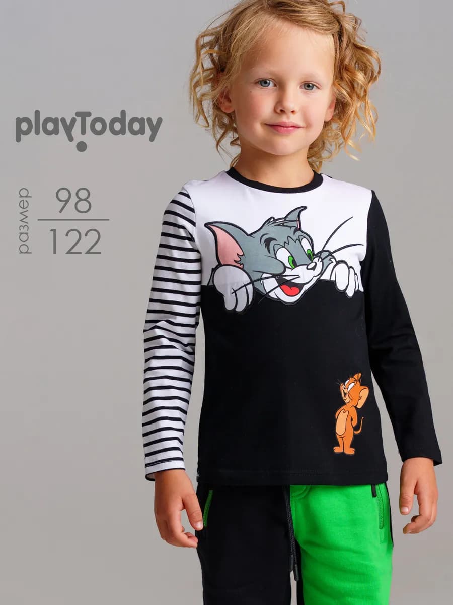 Лонгслив трикотажный детский Том и Джерри
