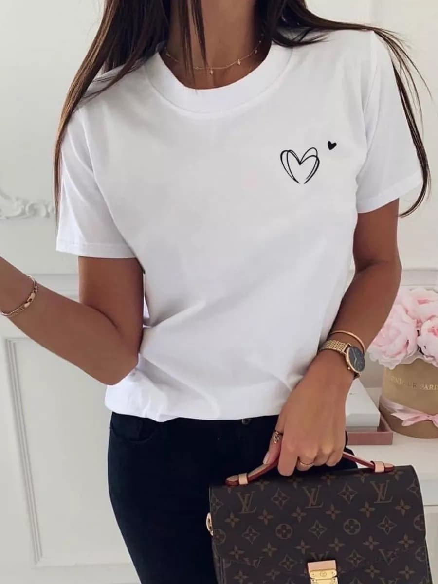 Футболка с принтом хлопок