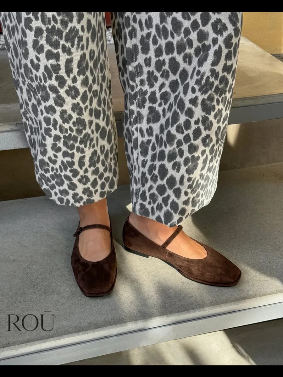 Балетки из натуральной замши