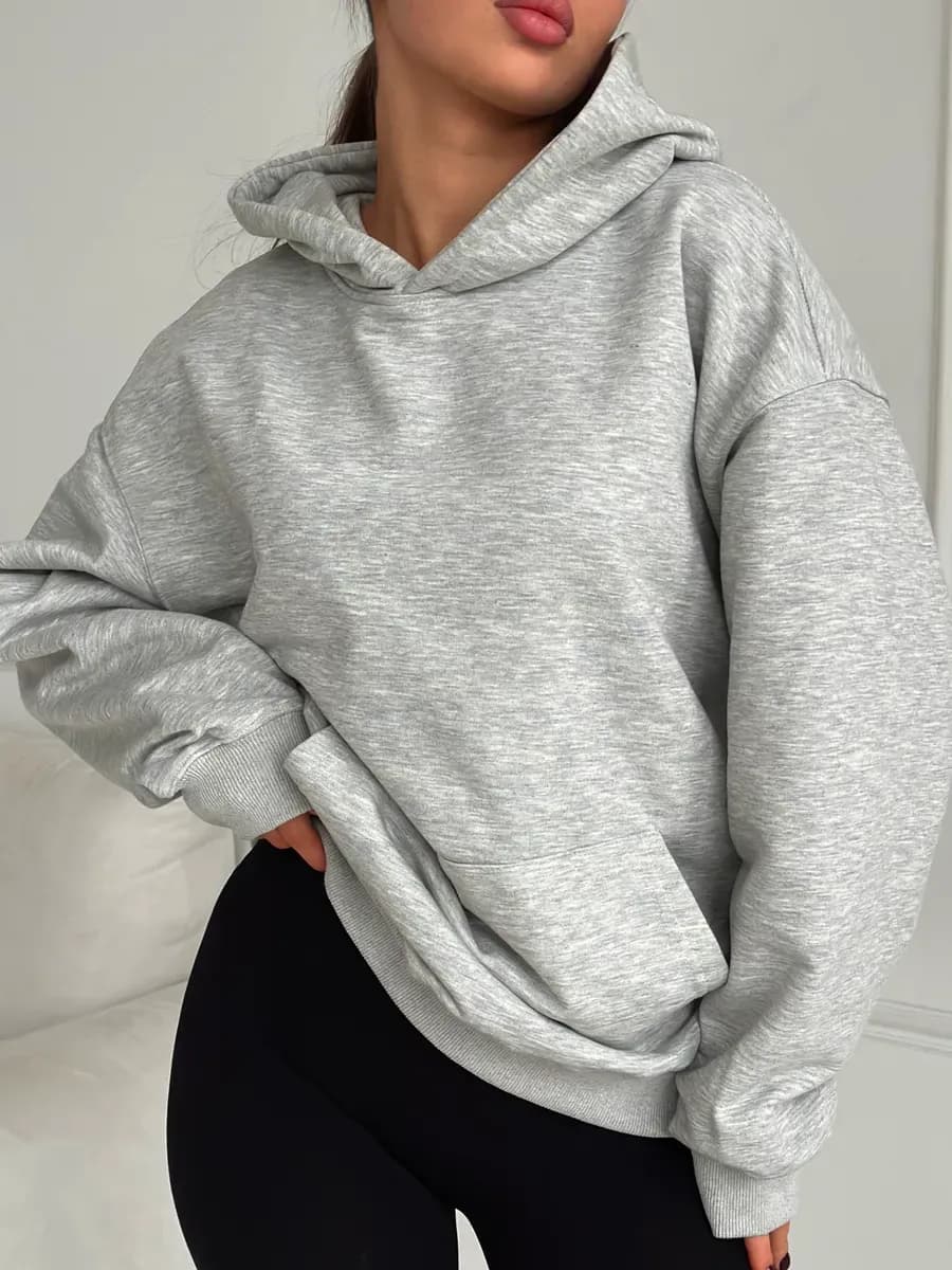 Худи оверсайз без начеса толстовка с капюшоном