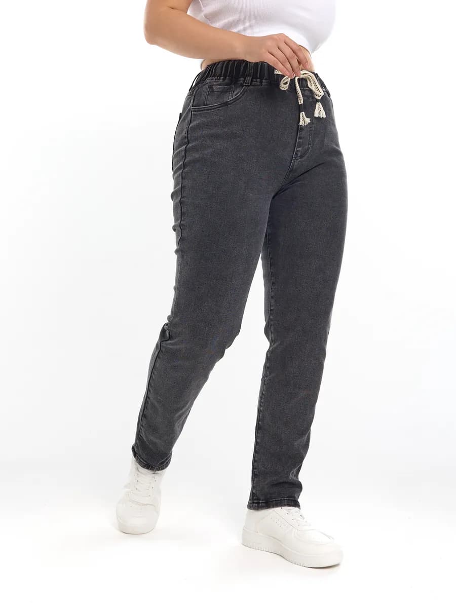 Джинсы на резинке большие размеры