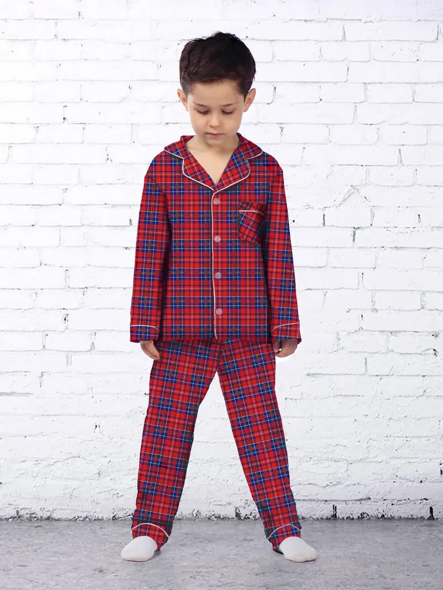 Пижама детская на пуговицах хлопковая новогодняя