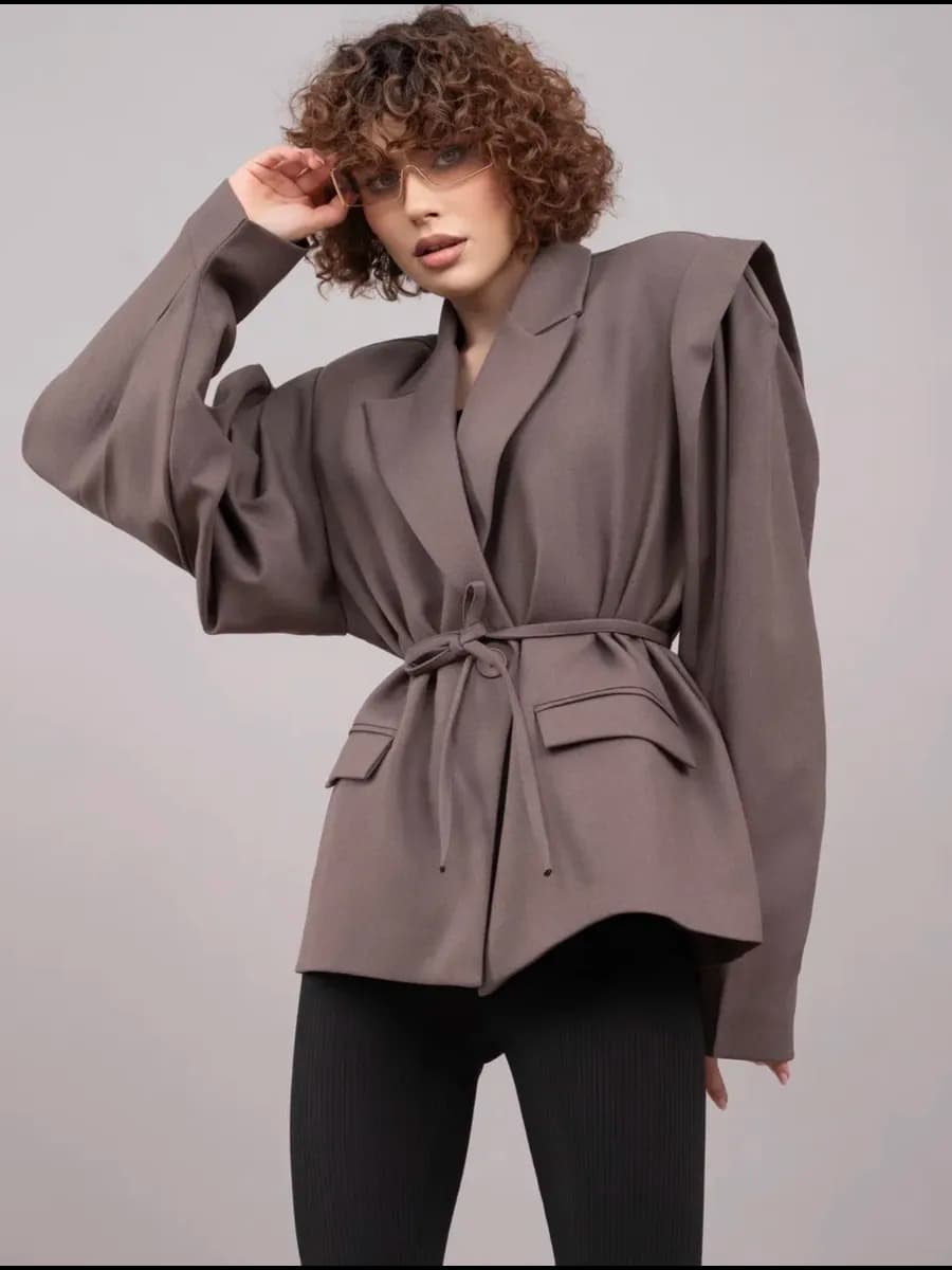 Пиджак оверсайз кофе