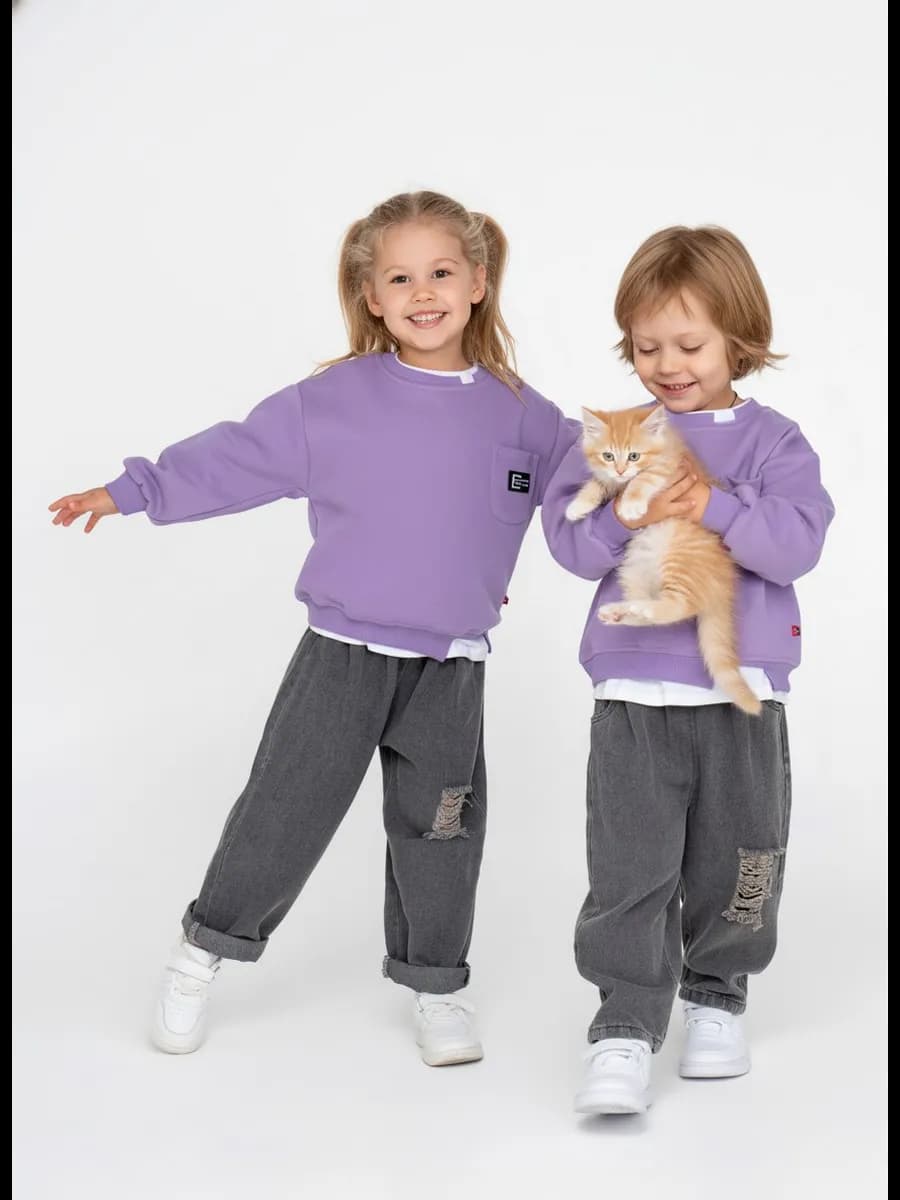 Костюм детский с джинсами широкими