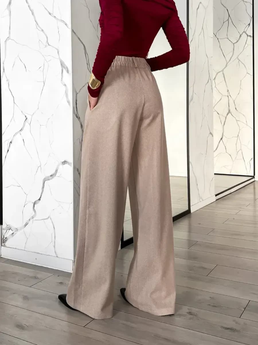 Брюки палаццо теплые демисезонные