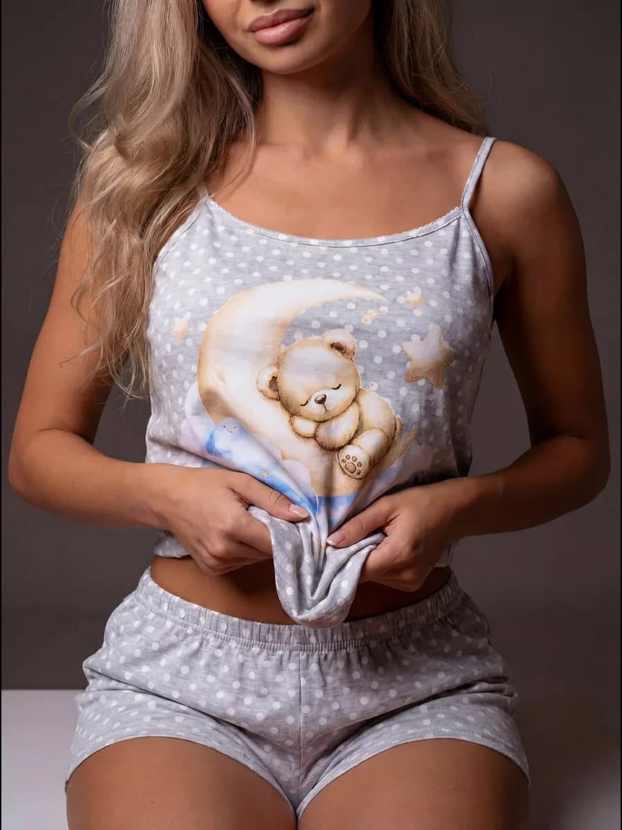 Пижама с шортами и майкой хлопок