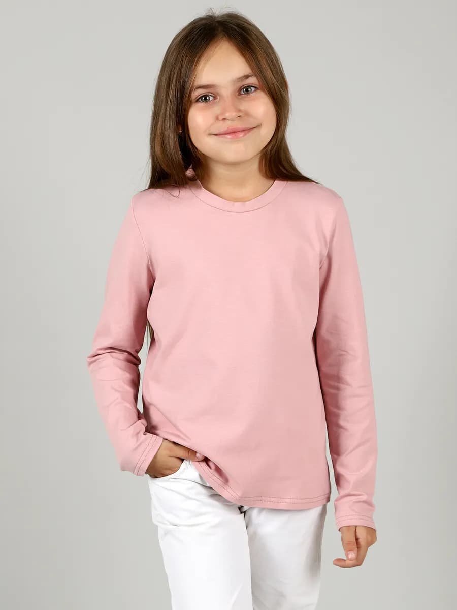 Лонгслив однотонный базовый