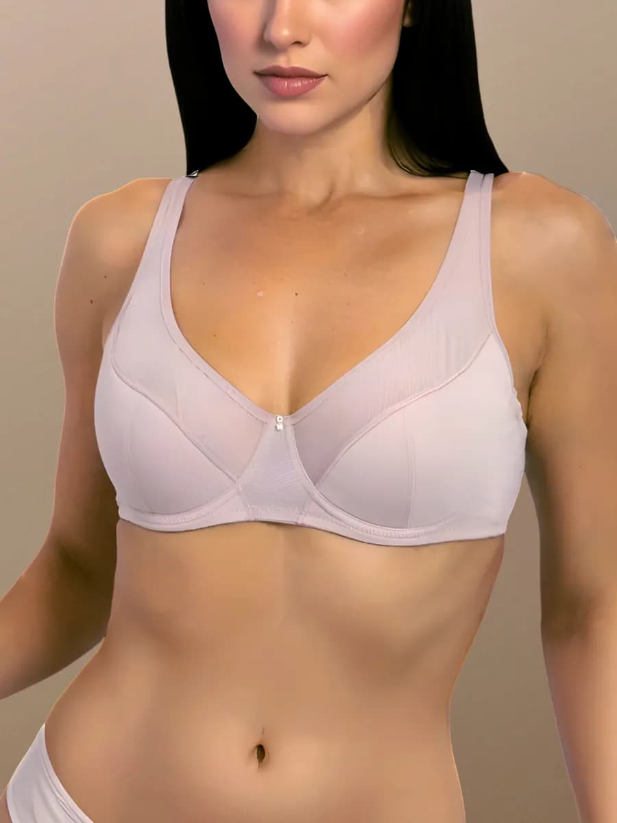 Бюстгальтер больших размеров пудровый