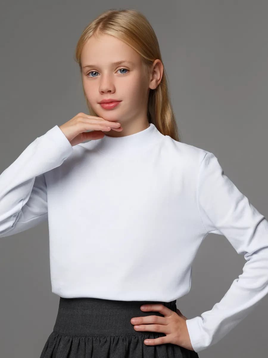 Водолазка детская с начесом базовая