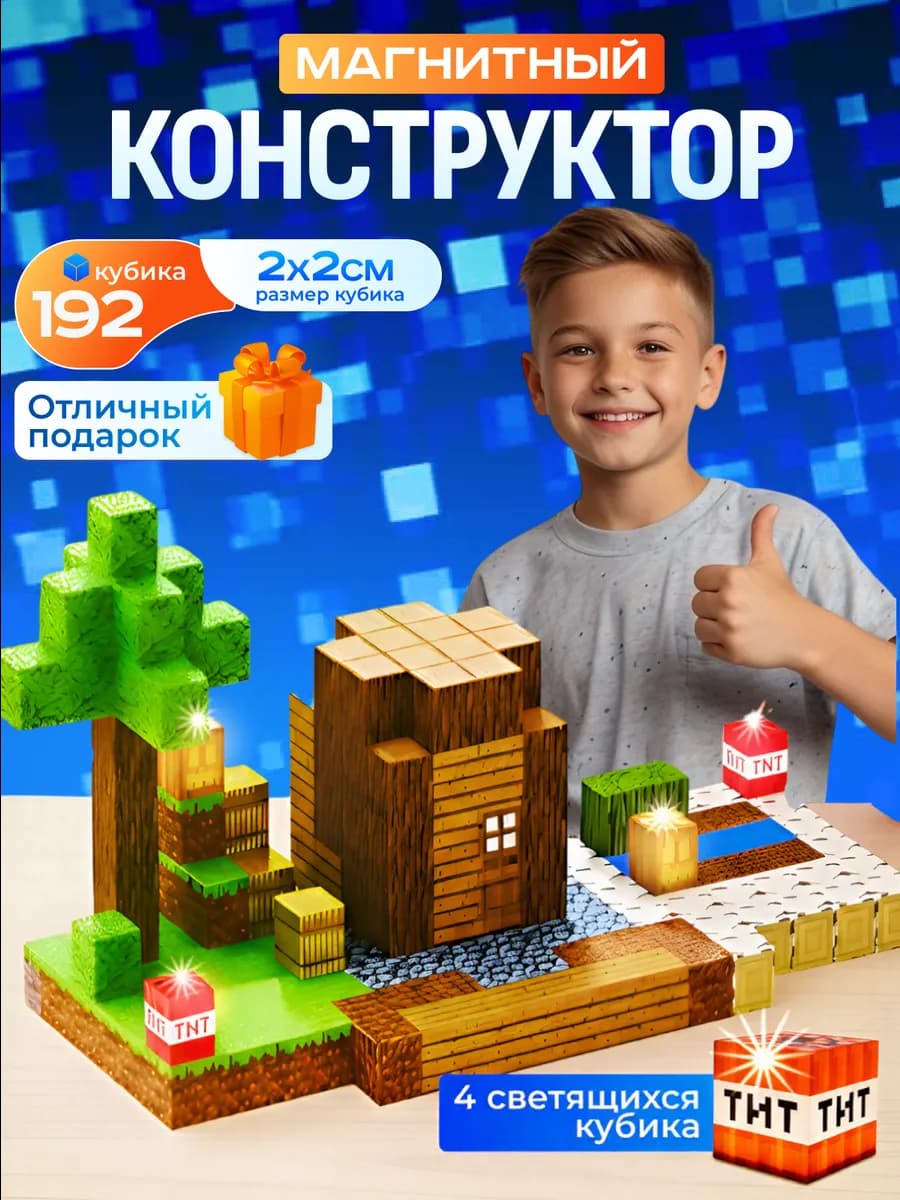Магнитный конструктор minecraft