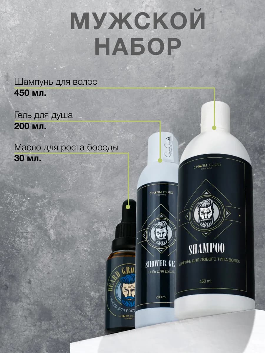 Подарочный набор для бороды усам и телом
