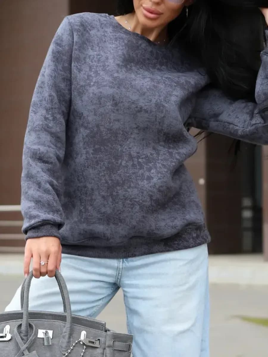 Свитшот варенка оверсайз теплая с начесом