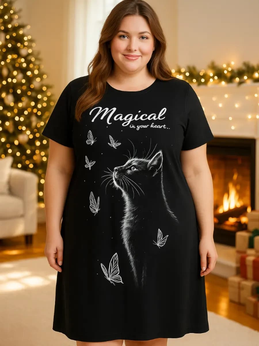 Туника трикотажная домашняя больших размеров