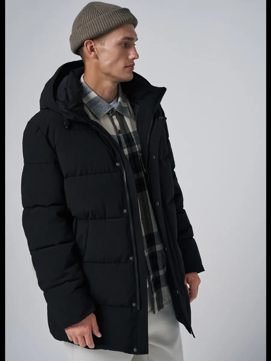 Куртка пуховик зимний удлиненный с капюшоном