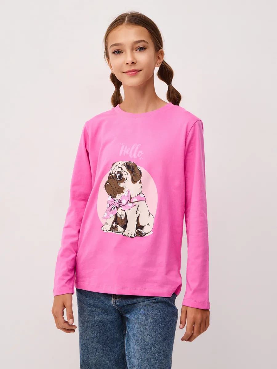 Футболка с длинным рукавом лонгслив хлопок