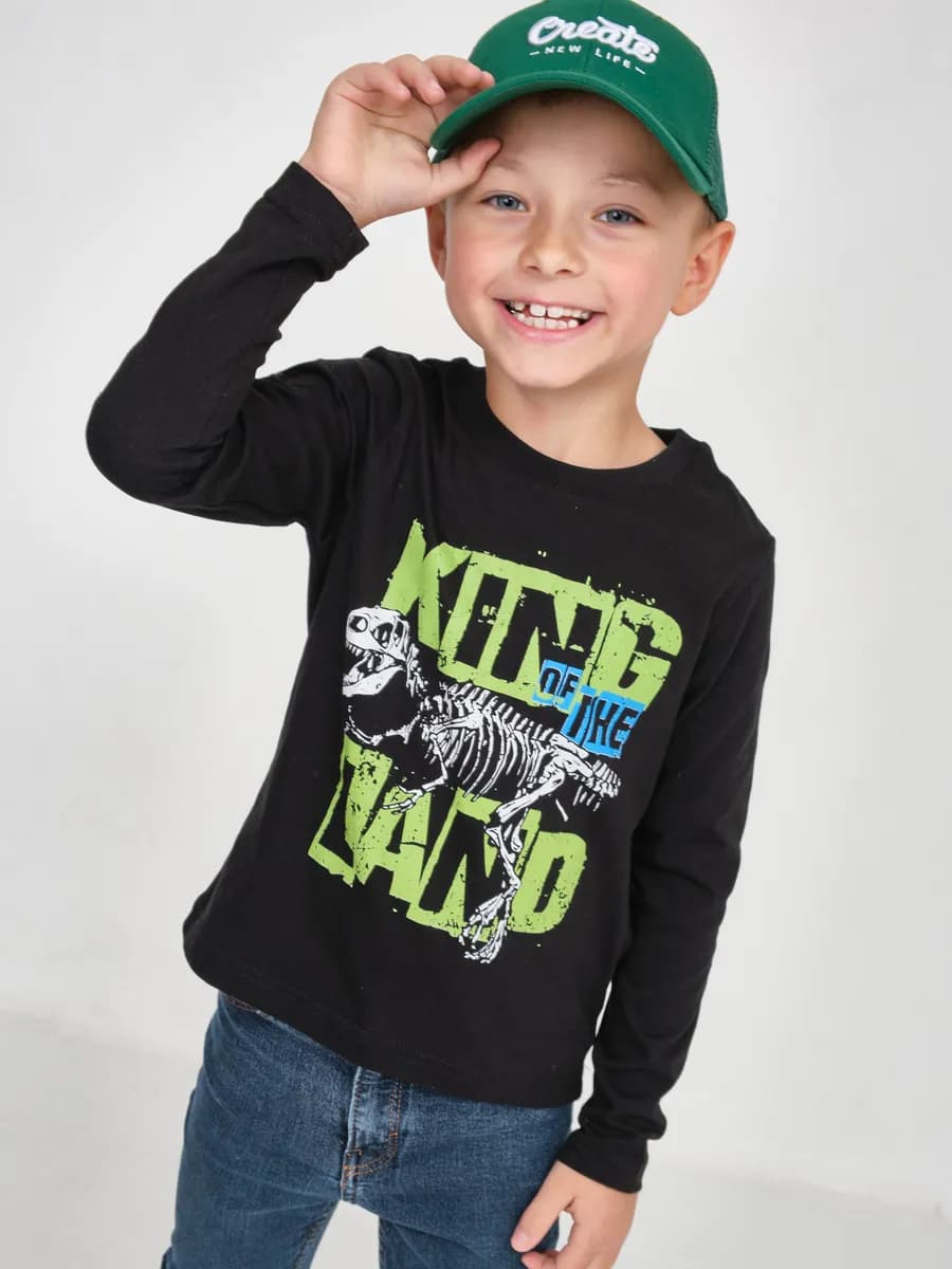 Лонгслив повседневный принт в садик