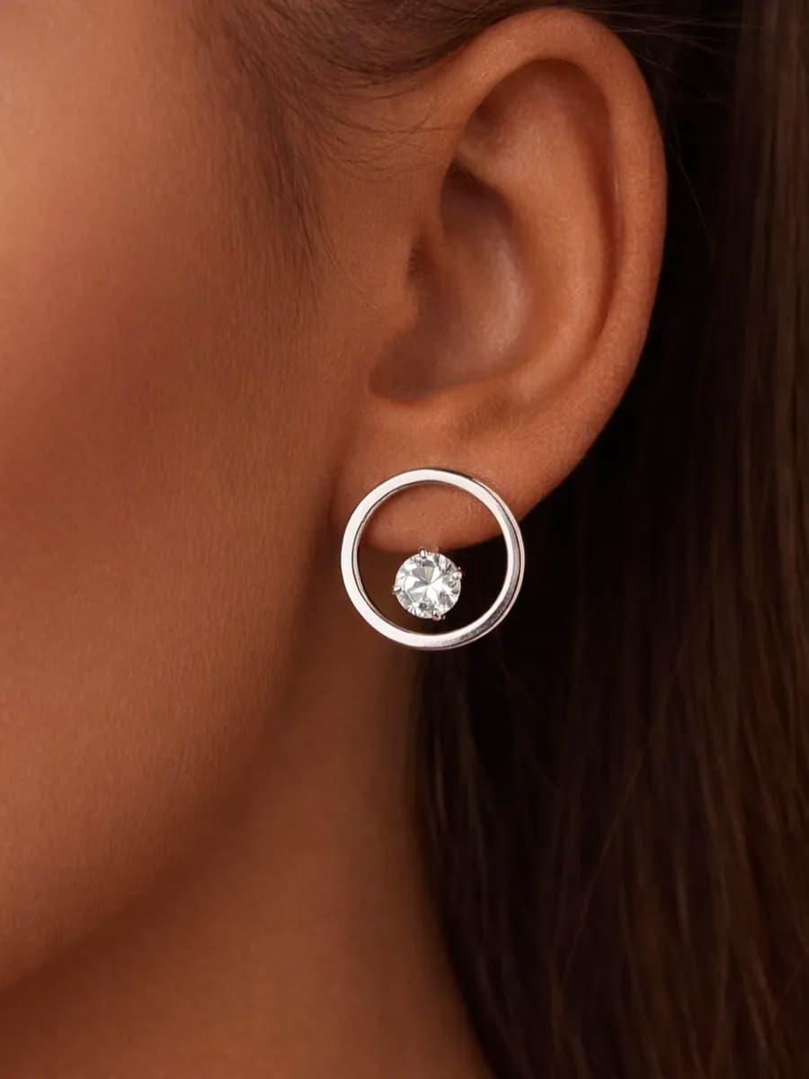 Серьги бижутерия кольца большие пусеты вечерние