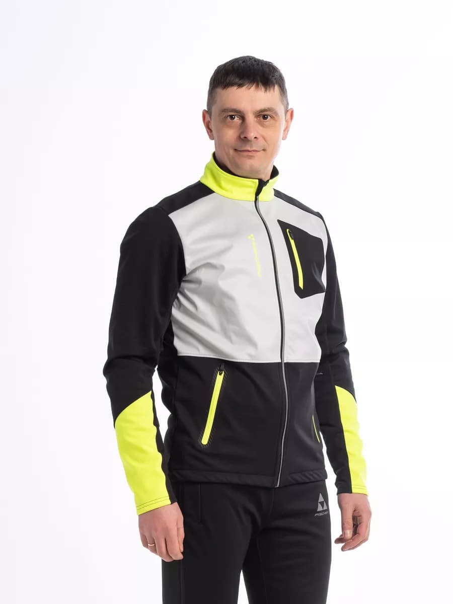 Куртка спортивная лыжная SOFTSHELL WARM для бега муж