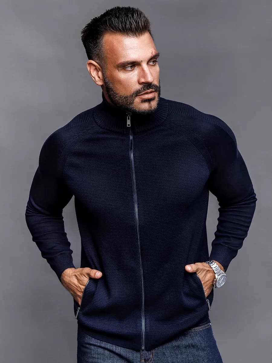 Кардиган на молнии офисный