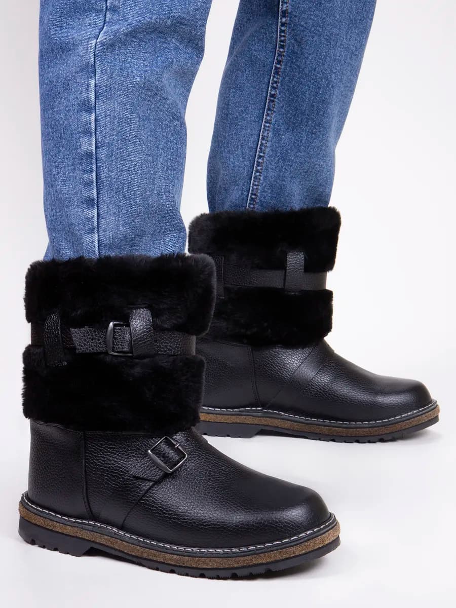 Унты сапоги зимние кожаные рабочие