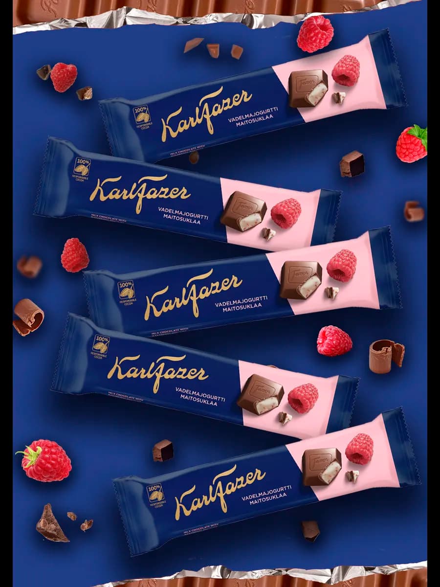 Шоколадный батончик Фазер малиновый йогурт 5 штук