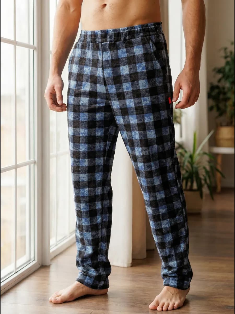 Брюки домашние в клетку