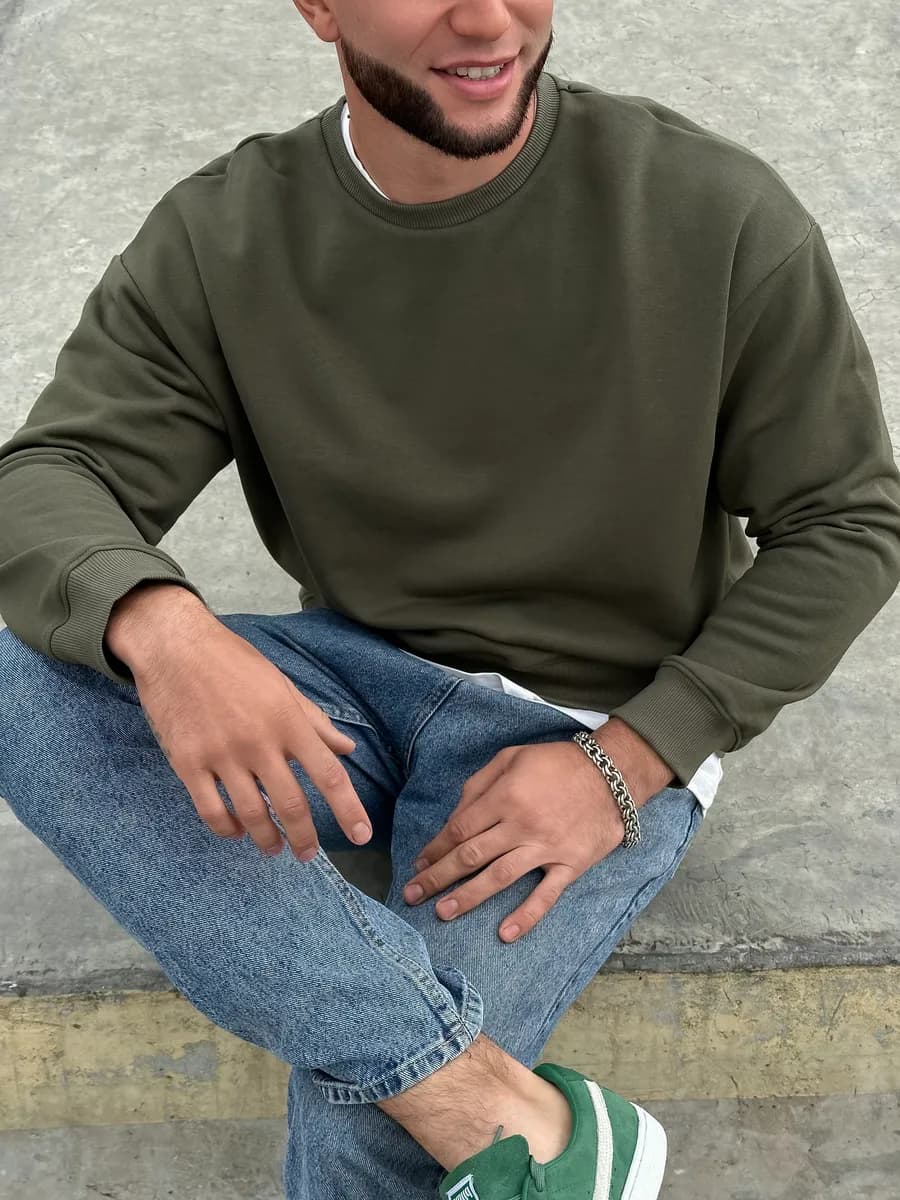 Свитшот оверсайз с начесом