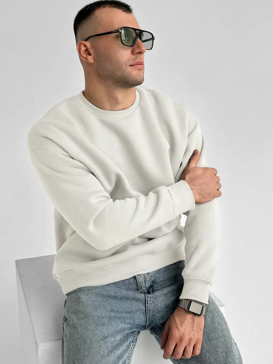 Свитшот оверсайз с начесом