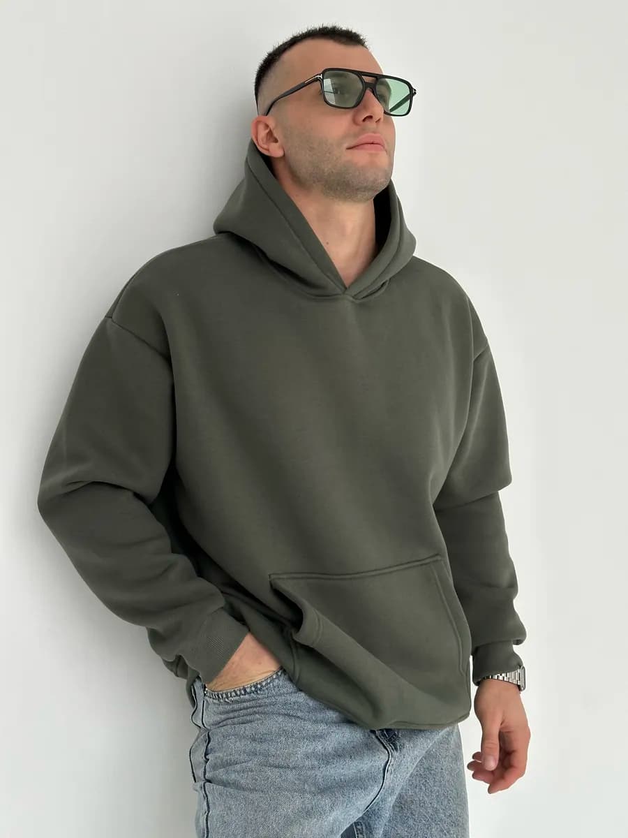 Худи мужское оверсайз с начесом