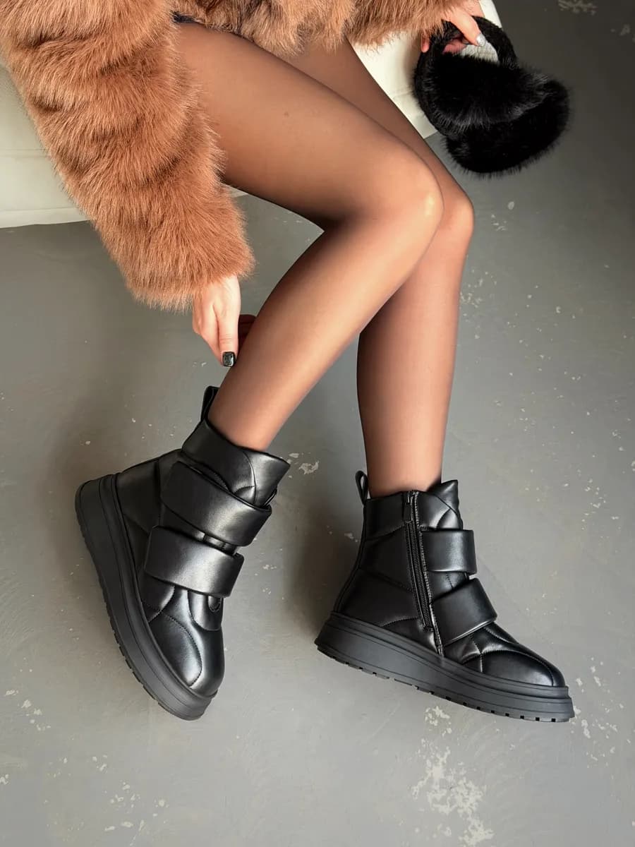 Ботинки зимние угги утепленные натуральная кожа