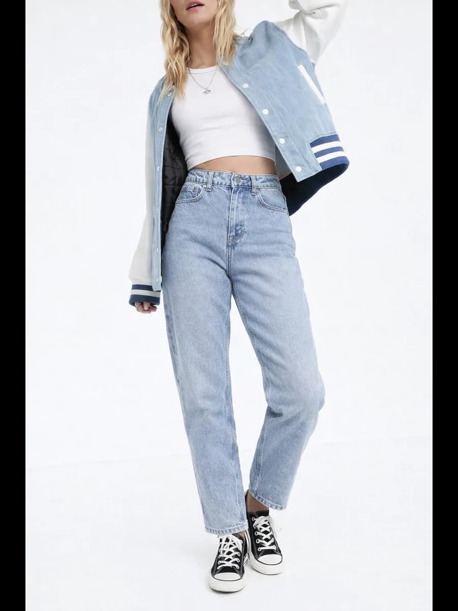 Джинсы женские мом с высокой посадкой